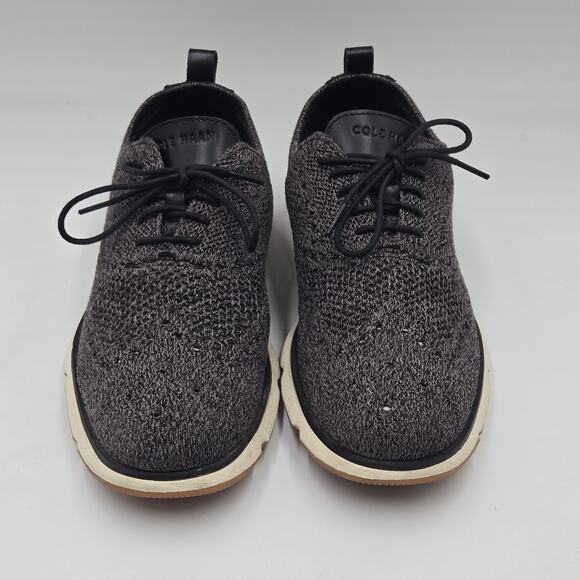 Cole Haan Mens Zerogrand C35370 Gray Knit Lace-Up Oxford Dress Shoes Size 9.5M